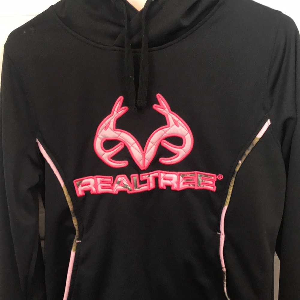 Black and pink camo hoodie